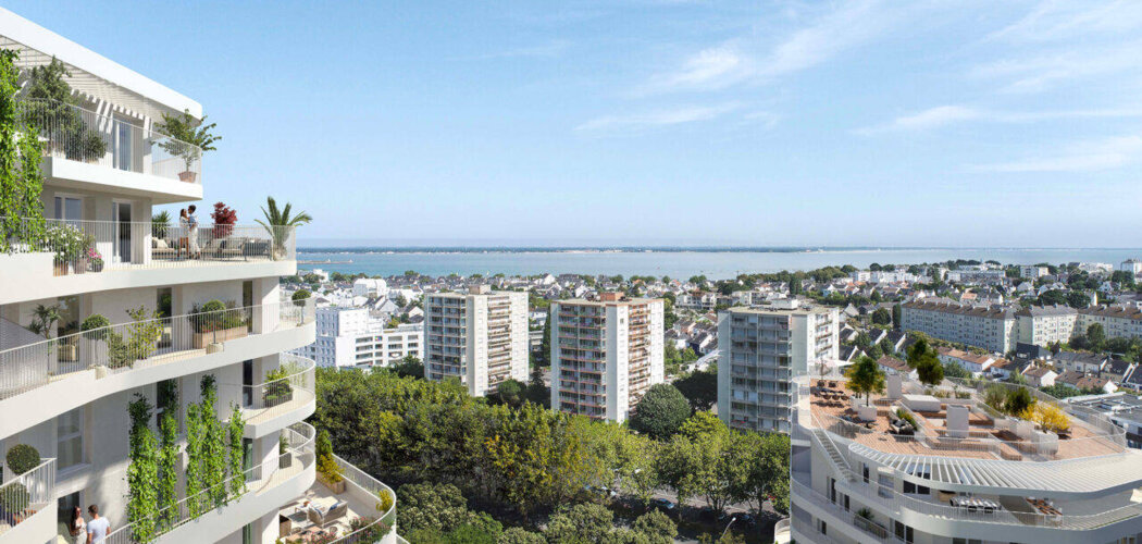 Programme immobilier neuf Harmony of the Sky - Saint-Nazaire : Appartements studio–T5 avec vues panoramiques, terrasses et jardin paysager proche de l’océan Atlantique (44600) - Référence : 14482