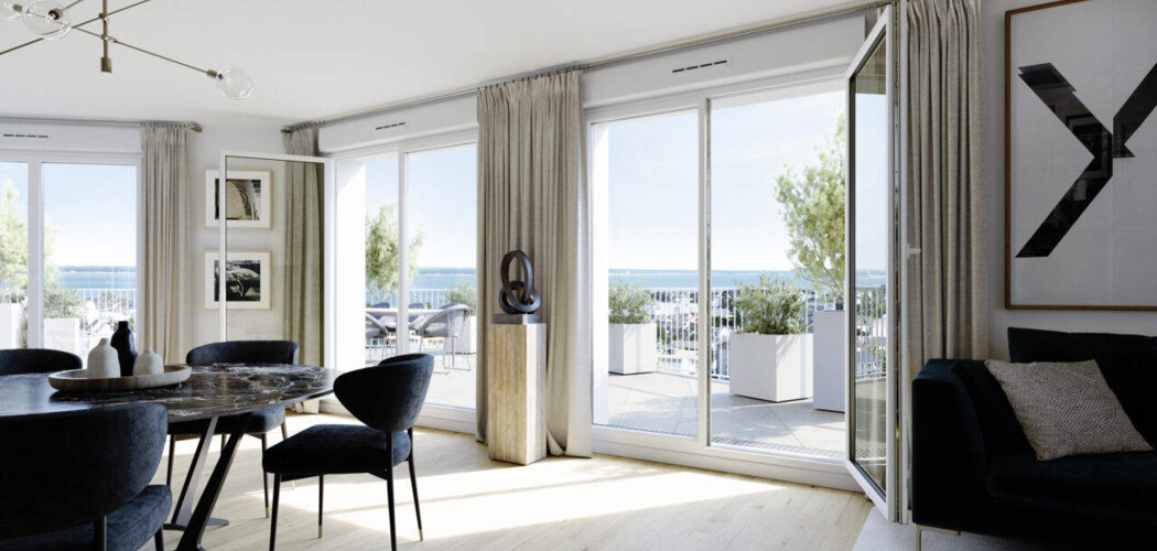 Programme immobilier neuf Harmony of the Sky - Saint-Nazaire : Appartements studio–T5 avec vues panoramiques, terrasses et jardin paysager proche de l’océan Atlantique (44600) - Référence : 14482