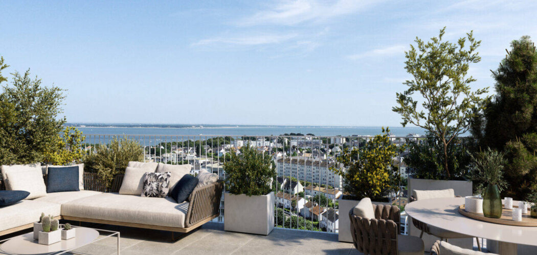 Programme immobilier neuf Harmony of the Sky - Saint-Nazaire : Appartements studio–T5 avec vues panoramiques, terrasses et jardin paysager proche de l’océan Atlantique (44600) - Référence : 14482