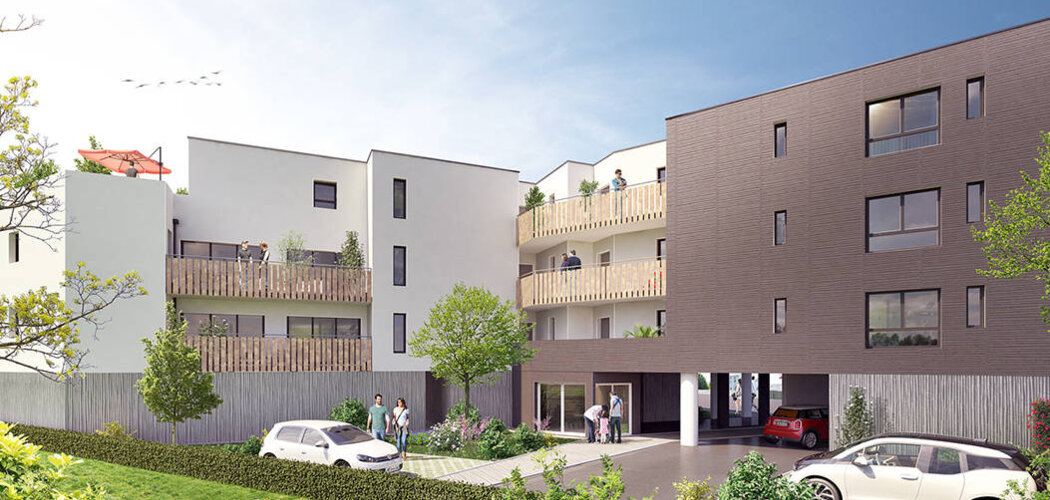 Programme immobilier neuf SCCV LE CLOS DE LA SEIGNEURIE - SAINT NAZAIRE - Saint-Nazaire : Appartements T2–T3 avec terrasses, parking privatif et proximité quartier Penhoet (44600) - Référence : 14628