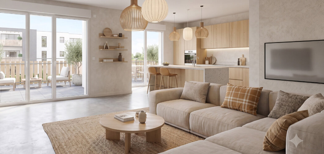 Programme immobilier neuf SCCV LE CLOS DE LA SEIGNEURIE - SAINT NAZAIRE - Saint-Nazaire : Appartements T2–T3 avec terrasses, parking privatif et proximité quartier Penhoet (44600) - Référence : 14628