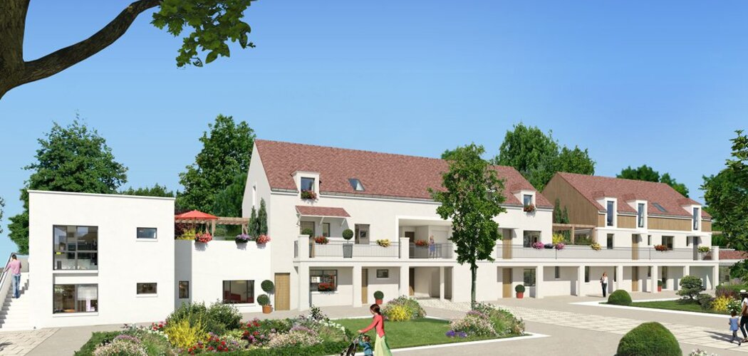 Programme immobilier neuf ESQUISS - Tranche 1 - Saint-Nom-la-Bretèche : Appartements T2–T3 et villa duplex avec terrasses, jardins et parkings en plein centre-ville (78860) - Référence : 605