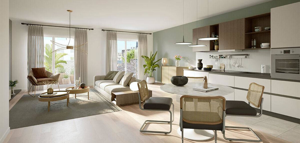 Programme immobilier neuf Réciproque - Ouest - Saint-Ouen : Appartements T2–T4 avec terrasses, au pied de la ligne 14 (93400) - Référence : 18167