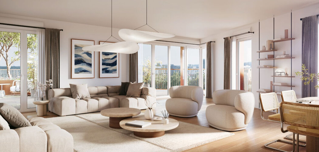 Programme immobilier neuf LE RIVAGE - Saint-Ouen-sur-Seine à proximité du métro 14 et du RER C (93400) - Référence : 12952