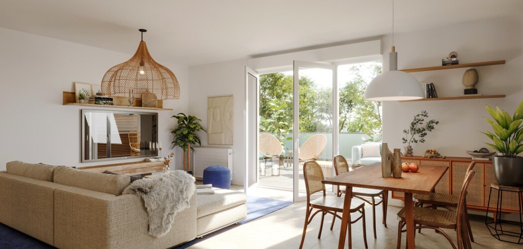 Programme immobilier neuf Les Jardins d'Hestia - Collectifs A-B - Saint-Paul-de-Varces : appartements neufs du 2 au 4 pièces à 15 min de Grenoble (38760) - Référence : 15135