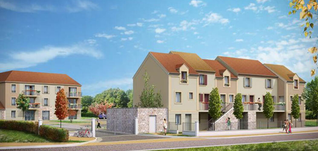 Programme immobilier neuf LE CLOS NICOLAS A BAILLET-EN-FCE - Saint-Pierre : Appartements T2–T3 avec balcons, terrasses et isolation renforcée proche de la forêt de Montmorency (95560) - Référence : 2272