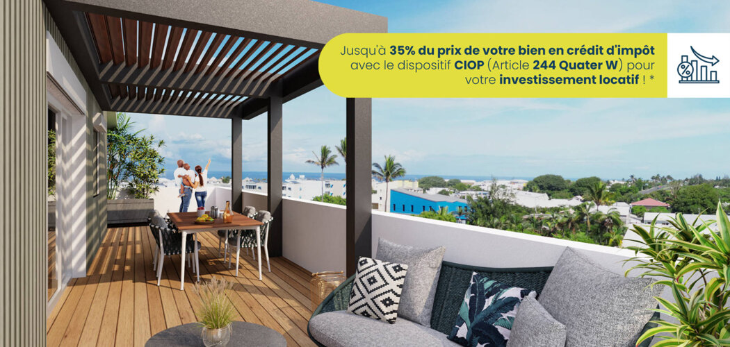 Programme immobilier neuf AZKENA - Saint-Pierre centre-ville et plage accessibles à pied (97410) - Référence : 12080