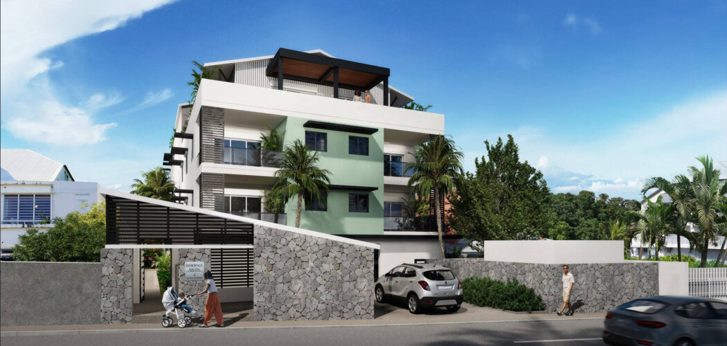 Programme immobilier neuf AZKENA - Saint-Pierre centre-ville et plage accessibles à pied (97410) - Référence : 12080