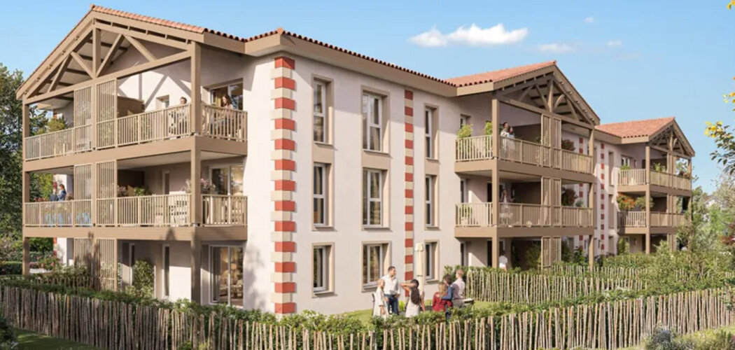 Programme immobilier neuf Les Jardins de Tudela - Saint-Pierre-du-Mont adresse pratique au cœur d’un parc paysager (40280) - Référence : 17230