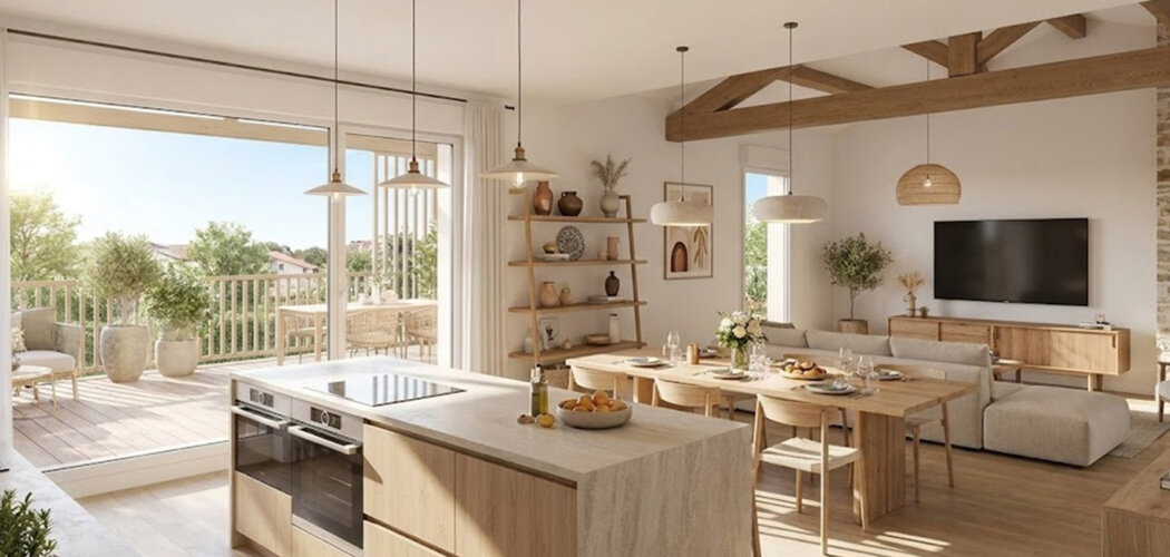 Programme immobilier neuf Les Jardins de Tudela - Saint-Pierre-du-Mont adresse pratique au cœur d’un parc paysager (40280) - Référence : 17230