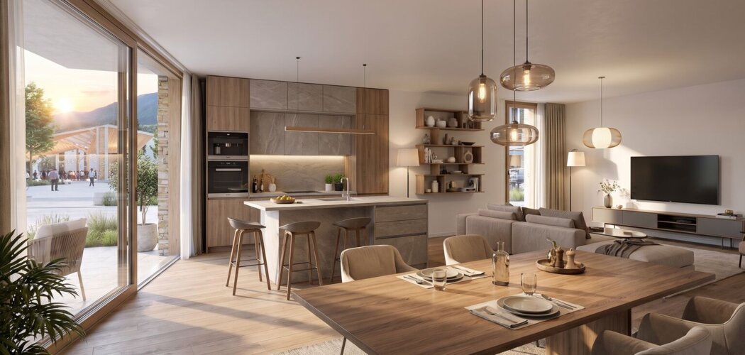 Programme immobilier neuf Cœur de ville - Saint-Pierre-en-Faucigny appartements lumineux en cœur de commune (74800) - Référence : 17977