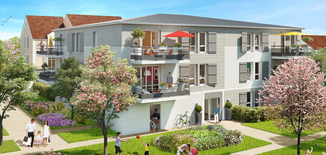Programme immobilier neuf LES JARDINS DE CHAUMONT - Saint-Soupplets : Logements T3–T4 avec balcons, terrasses et norme BBC dans un éco-quartier (77165) - Référence : 1698