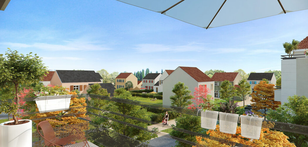 Programme immobilier neuf LES JARDINS DE CHAUMONT - Saint-Soupplets : Logements T3–T4 avec balcons, terrasses et norme BBC dans un éco-quartier (77165) - Référence : 1698