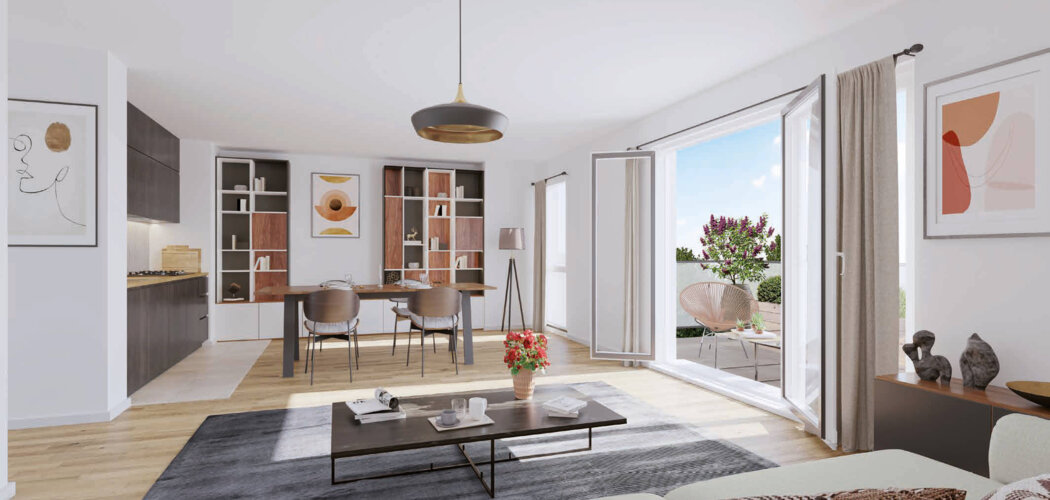 Programme immobilier neuf Villas Flora - Saint-Thibault-des-Vignes : 28 appartements neufs du 2 au 4 pièces proche des commerces (77400) - Référence : 15054