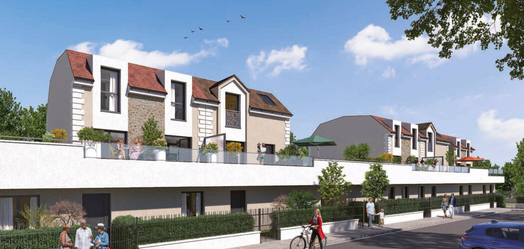 Programme immobilier neuf Villas Flora - Saint-Thibault-des-Vignes : 28 appartements neufs du 2 au 4 pièces proche des commerces (77400) - Référence : 15054