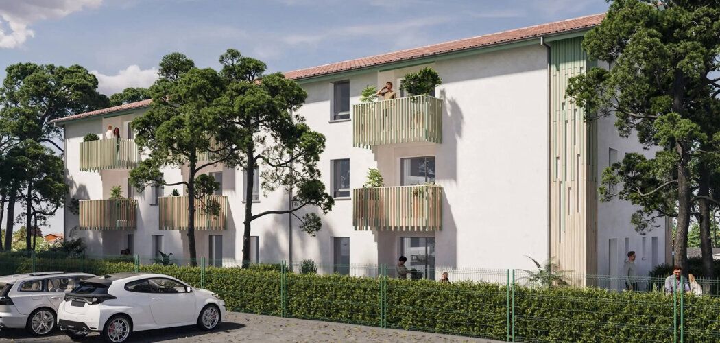 Programme immobilier neuf RESIDENCE GREENWOOD - Saint-Vincent-de-Tyrosse à proximité de la gare (40230) - Référence : 12512