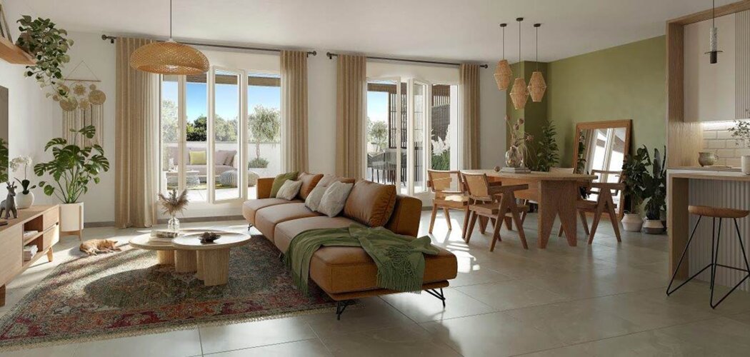 Programme immobilier neuf Canopée - Saint-Vincent-de-Tyrosse : appartements et maisons neuves T2–T5 à 5 min du centre en vélo (40230) - Référence : 15490