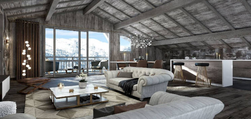Programme immobilier neuf LA COUR DES ALPES - Samoëns : Appartements T3–T5 avec terrasses, bois noble et vue sur les montagnes dans un quartier résidentiel (74340) - Référence : 4271