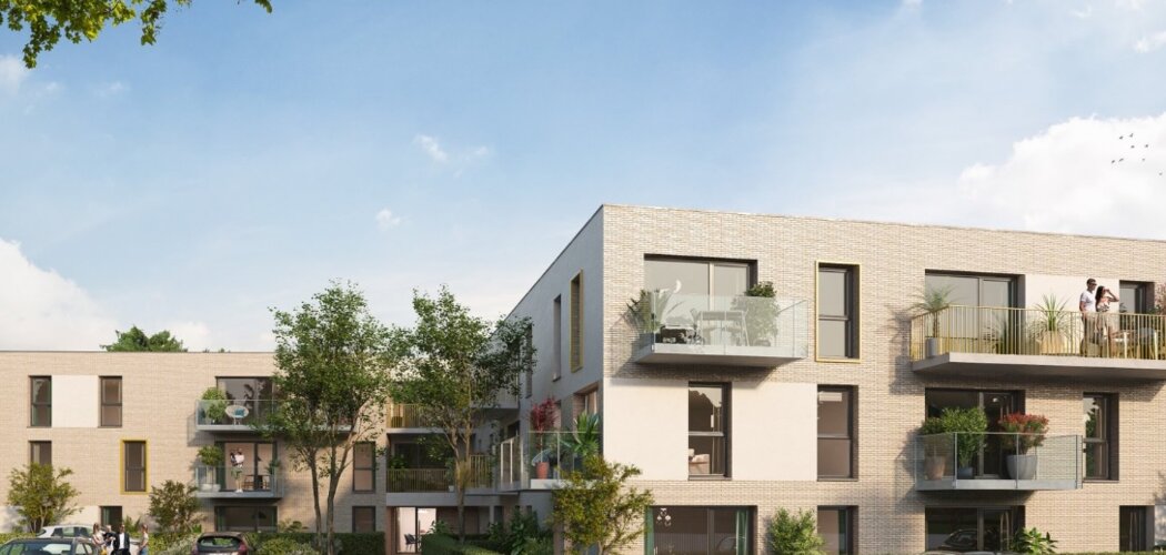 Programme immobilier neuf LES REFLETS DU VAL - Santes : Appartements T2–T4 avec terrasses, parking sécurisé et proximité centre-ville (59211) - Référence : 12003