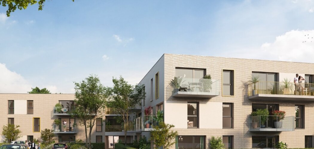 Programme immobilier neuf LES REFLETS DU VAL - Santes : Appartements T2–T4 avec terrasses, parking sécurisé et proximité centre-ville (59211) - Référence : 12003