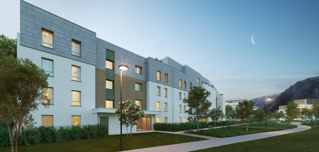 Programme immobilier neuf Résidence Chamarande - Sassenage : appartements neufs du 2 au 5 pièces près du Tram A de la Poya (38360) - Référence : 14848