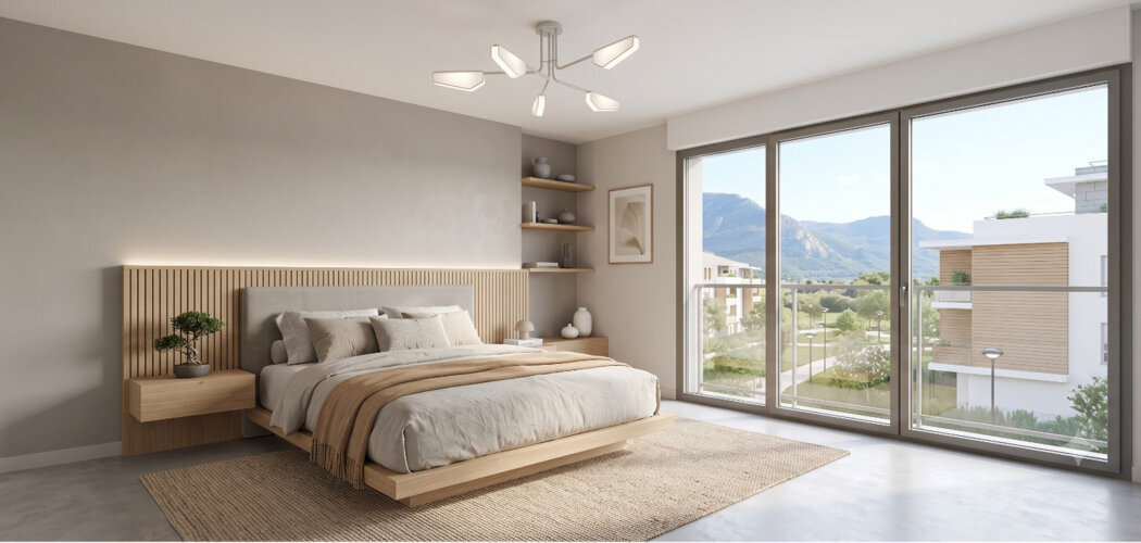 Programme immobilier neuf Résidence Chamarande - Sassenage : appartements neufs du 2 au 5 pièces près du Tram A de la Poya (38360) - Référence : 14848