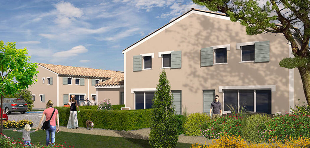 Programme immobilier neuf LES BASTIDES DES HORTS - Saussan : Appartements T3–T4 avec jardins, cuisines équipées et parkings à 20 minutes des plages (34570) - Référence : 5417