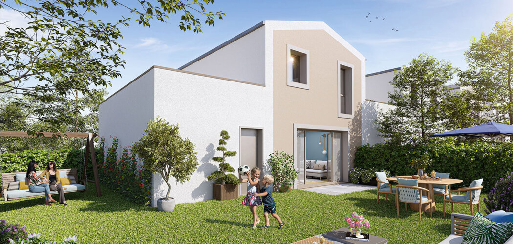 Programme immobilier neuf Le Domaine des iris - Duplex & Maisons - Sautron aux portes de Nantes (44880) - Référence : 15543
