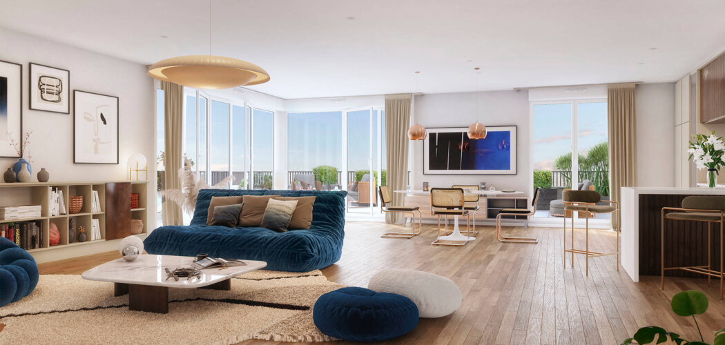 Programme immobilier neuf Le S - Sceaux : Appartements studio–T5 avec terrasses, jardins paysagers et parking souterrain proche de la gare RER (92330) - Référence : 14262