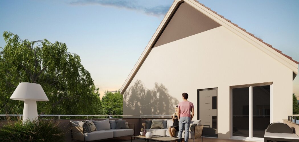 Programme immobilier neuf Les duos du cœur de Vigne - Scharrachbergheim-Irmstett : Appartements T3–T5 avec terrasses, jardins privatifs et proximité vignes (67310) - Référence : 7059