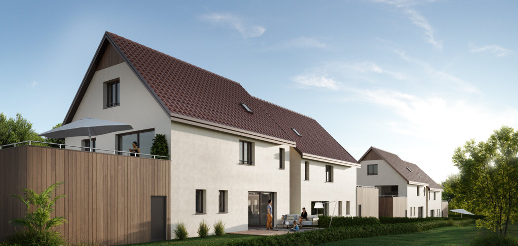 Programme immobilier neuf Les duos du cœur de Vigne - Scharrachbergheim-Irmstett : Appartements T3–T5 avec terrasses, jardins privatifs et proximité vignes (67310) - Référence : 7059
