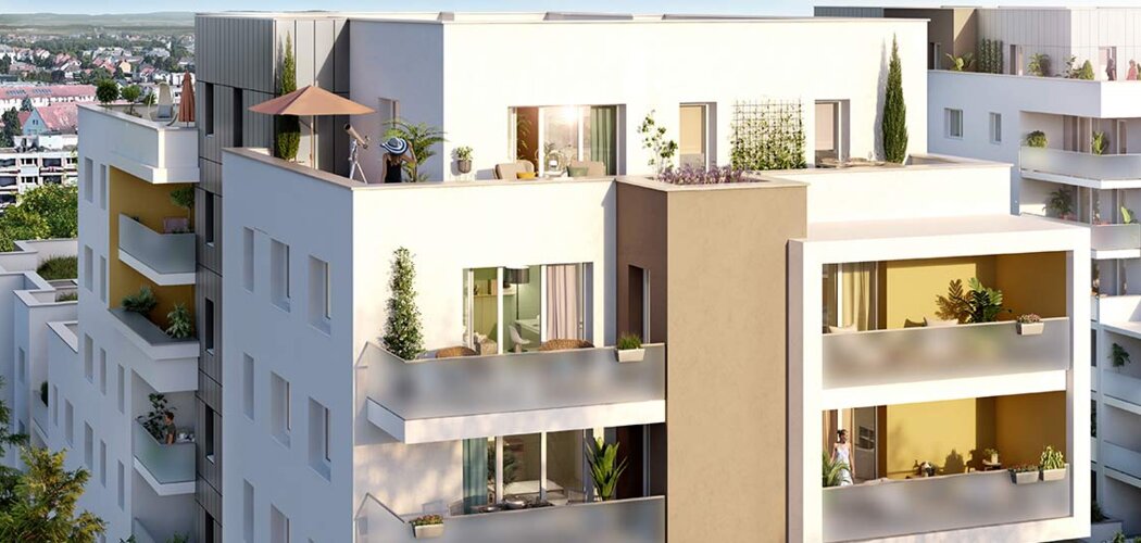 Programme immobilier neuf Les Promenades Gutenberg - Schiltigheim : Appartements T2–T5 avec terrasses, forêt urbaine et proximité Eurométropole (67300) - Référence : 7013
