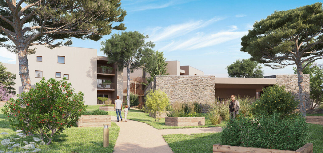Programme immobilier neuf RESIDENCE LES ALMADIES - Sérignan : 83 appartements séniors proches de la mer et des commerces (34410) - Référence : 7402