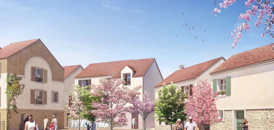 Programme immobilier neuf COEUR SERVON - Servon : Appartements, studios, duplex et maisons T3–T4 en plein centre avec espaces verts (77170) - Référence : 1614
