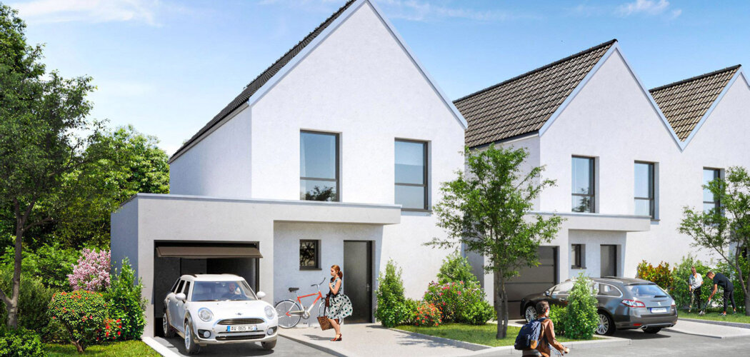 Programme immobilier neuf Les Aquarelles - Sessenheim : Appartements T3–T5 et maisons avec jardins, garages et luminosité au nord de Strasbourg (67770) - Référence : 5774