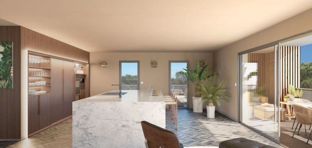 Programme immobilier neuf Hermione - Sète : appartements neufs du 2 au 4 pièces proche commerces et hôpital (34200) - Référence : 15105