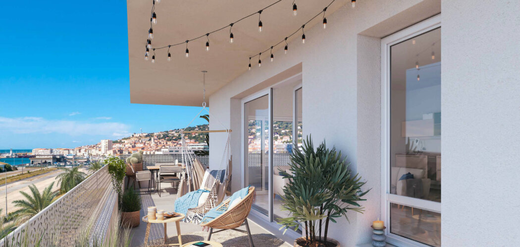 Programme immobilier neuf Bellevue saint-clair - Sète : Appartements T2–T4 avec terrasses, parking sécurisé et proximité port et canal (34200) - Référence : 7221