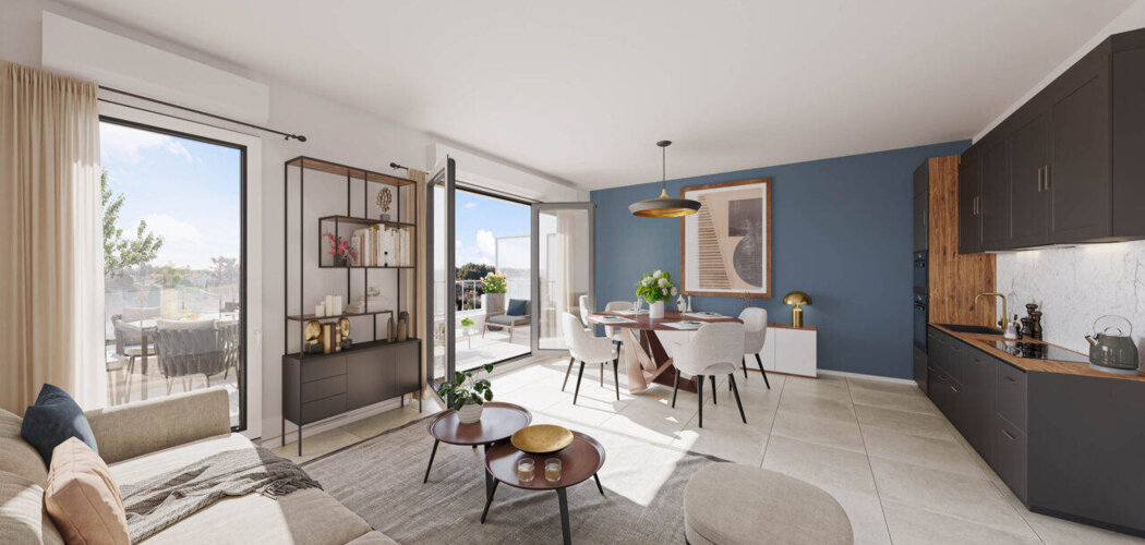 Programme immobilier neuf Les Terrasses du Fort - Six-Fours-les-Plages : appartements neufs du 2 au 5 pièces en secteur résidentiel (83140) - Référence : 16929
