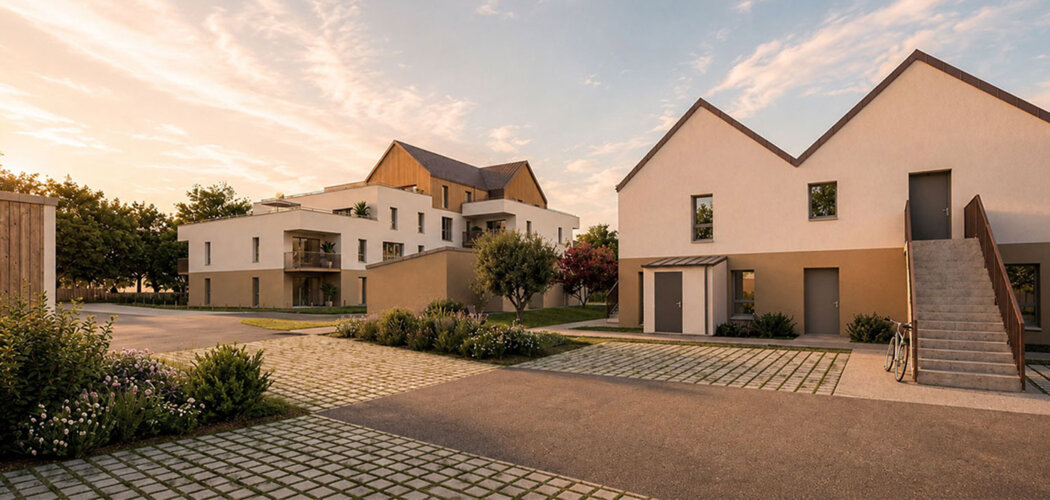 Programme immobilier neuf LE HAMEAU SOLARIA - Soliers logements neufs proches Caen et littoral (14540) - Référence : 18127
