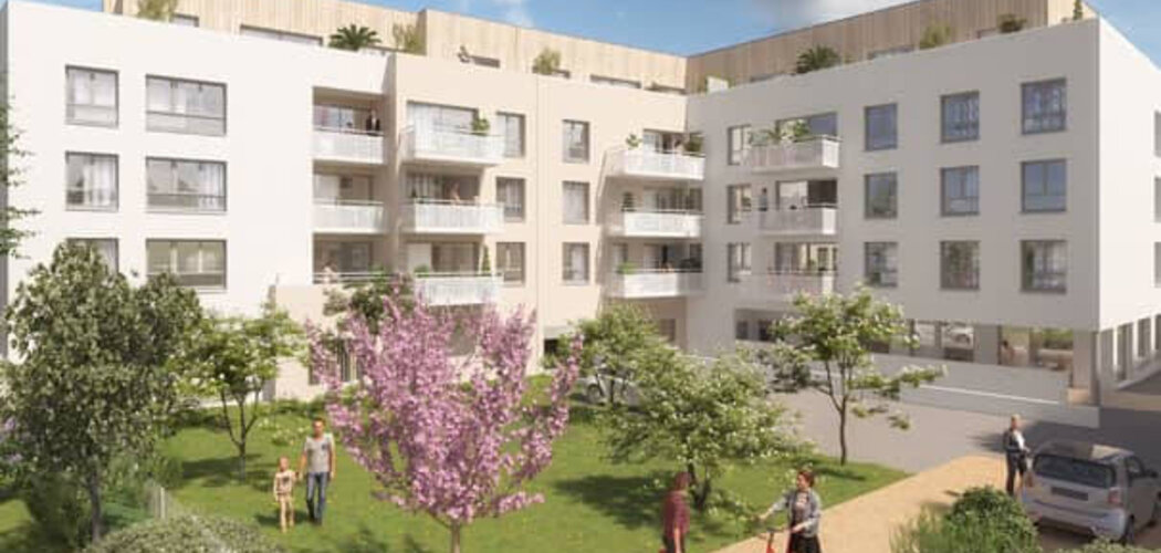 Programme immobilier neuf Le Jardin d'Adélaïde - Sotteville-lès-Rouen : appartements neufs à 750 m de la gare TER, verger partagé (76300) - Référence : 15656
