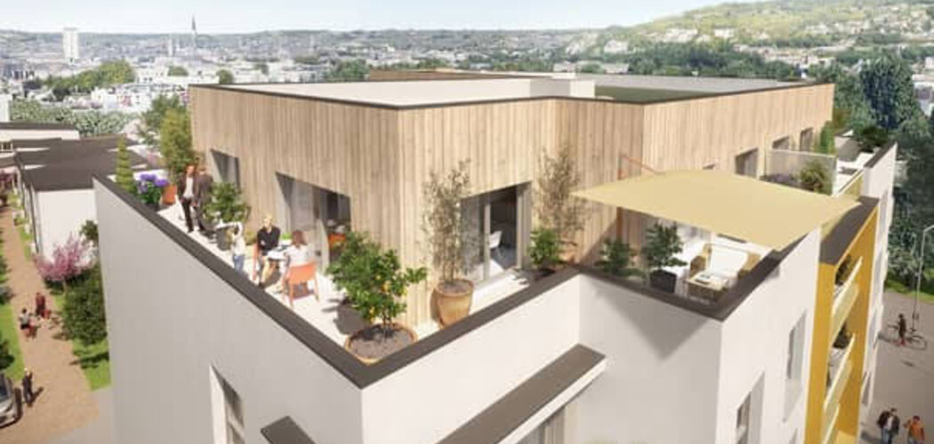 Programme immobilier neuf Le Jardin d'Adélaïde - Sotteville-lès-Rouen : appartements neufs à 750 m de la gare TER, verger partagé (76300) - Référence : 15656