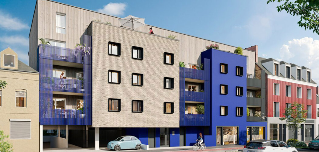Programme immobilier neuf L'INDIGO - Sotteville-lès-Rouen proche gare et commerces (76300) - Référence : 17392