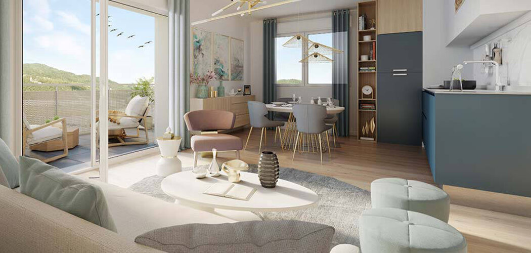 Programme immobilier neuf L'Aurore des Rossignols - St-Etienne-de-Crossey : Appartements T2–T4 et maisons avec terrasses, volets électriques et chaudière gaz proche du centre-ville (38960) - Référence : 13889