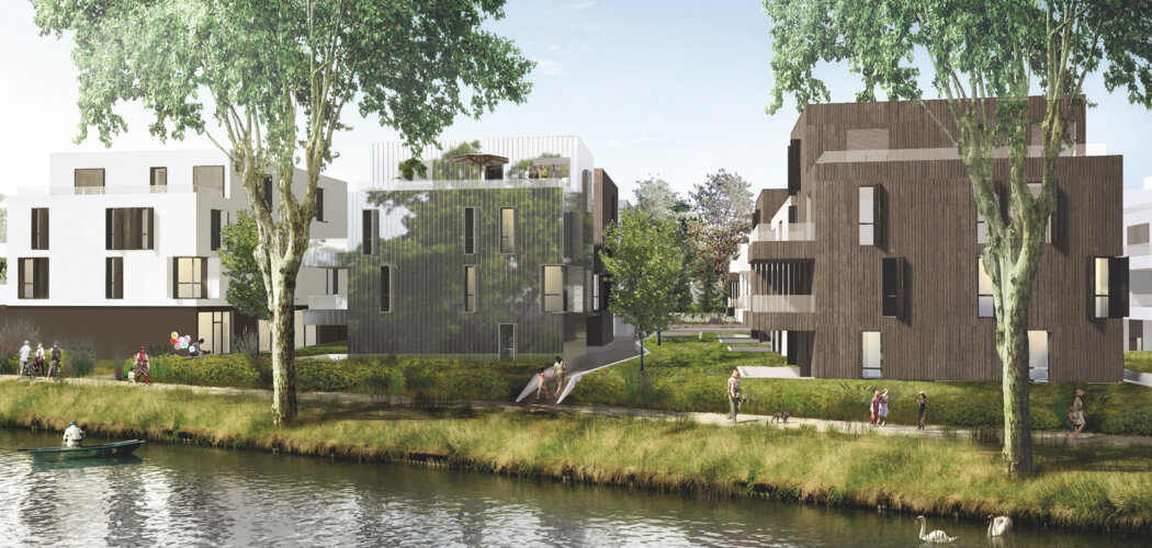 Programme immobilier neuf Jardin D'O - Strasbourg : Appartements T2–T5 avec balcons, jardins et isolation renforcée dans le quartier de la Robertsau (67000) - Référence : 4995