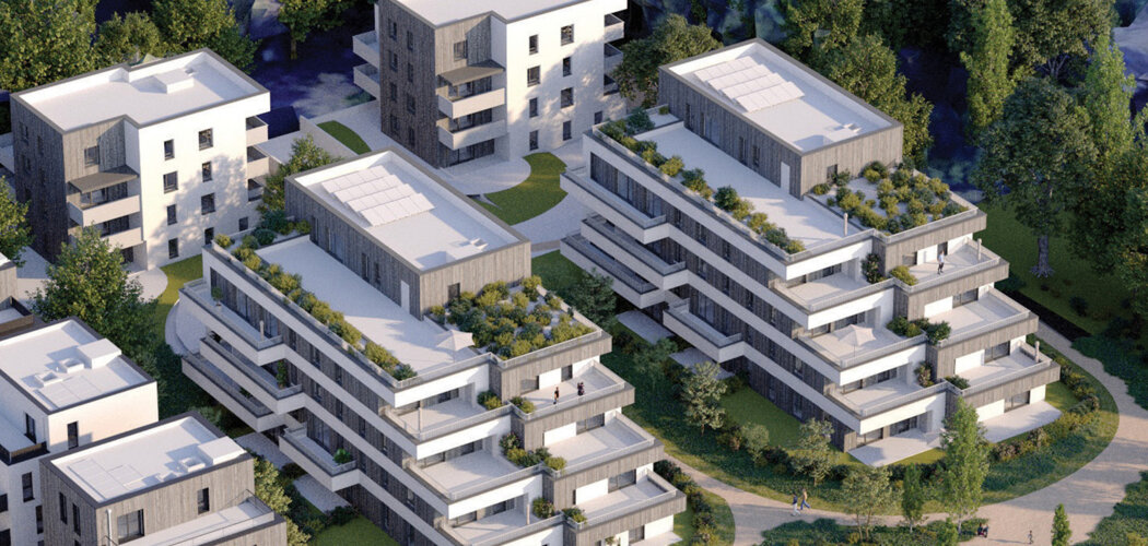 Programme immobilier neuf L'Îlot d'Õ - Strasbourg Robertsau des appartements avec balcon, terrasse ou jardin (67000) - Référence : 17534