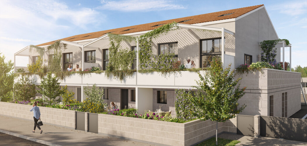 Programme immobilier neuf L'Admiral - TALENCE (33) - Appartements - Talence : Maisons T3–T5 avec tuiles canal, terrasses et proximité Tram B proche de Bordeaux (33400) - Référence : 14487