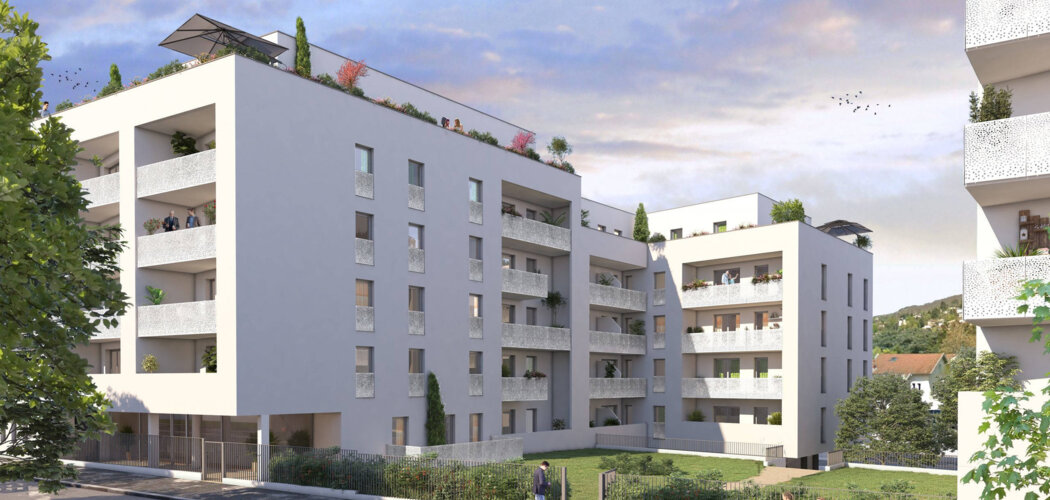 Programme immobilier neuf TERRA NOVA - Tarare : Appartements studio–T5 avec balcons, terrasses et parking sécurisé à côté de la gare (69170) - Référence : 5937