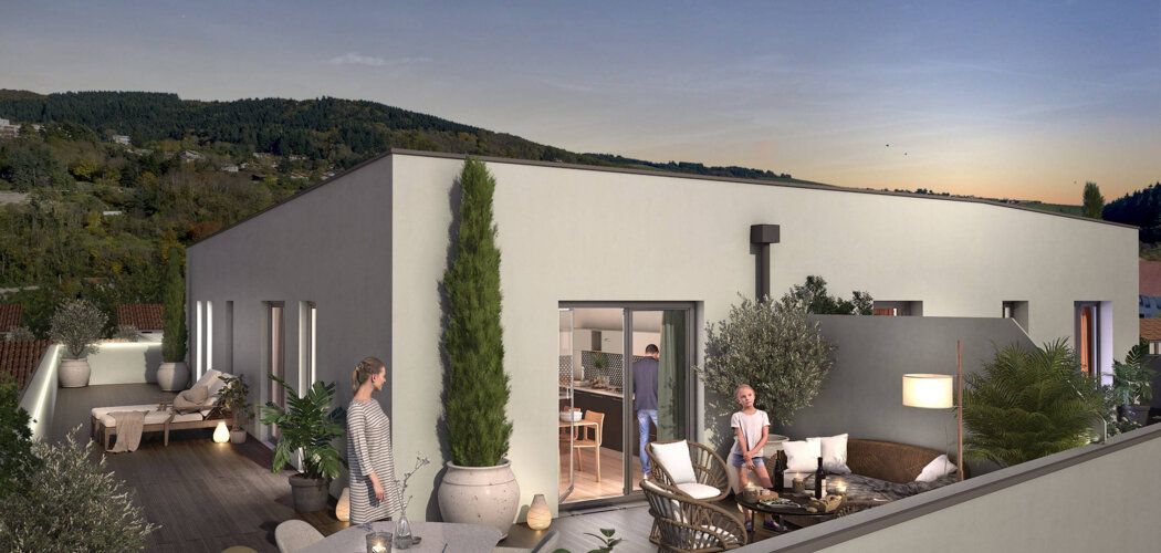 Programme immobilier neuf TERRA NOVA - Tarare : Appartements studio–T5 avec balcons, terrasses et parking sécurisé à côté de la gare (69170) - Référence : 5937