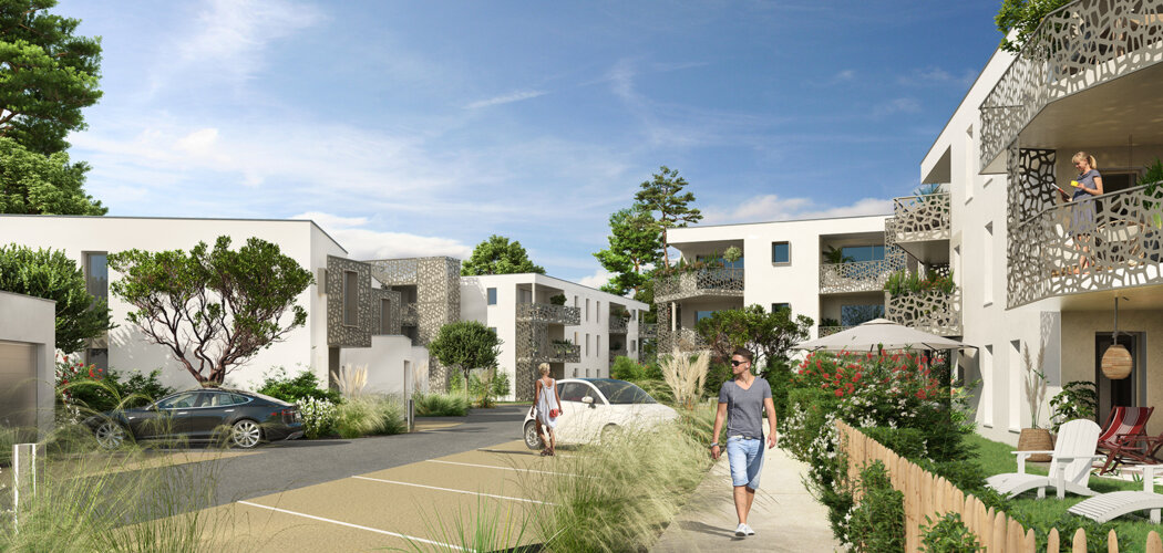 Programme immobilier neuf OZENA - Tarnos, appartements neufs et villas duplex à 15 min de Bayonne et des plages (40220) - Référence : 10906