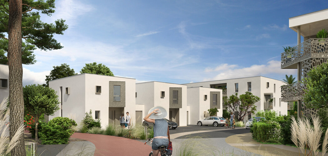 Programme immobilier neuf OZENA - Tarnos, appartements neufs et villas duplex à 15 min de Bayonne et des plages (40220) - Référence : 10906